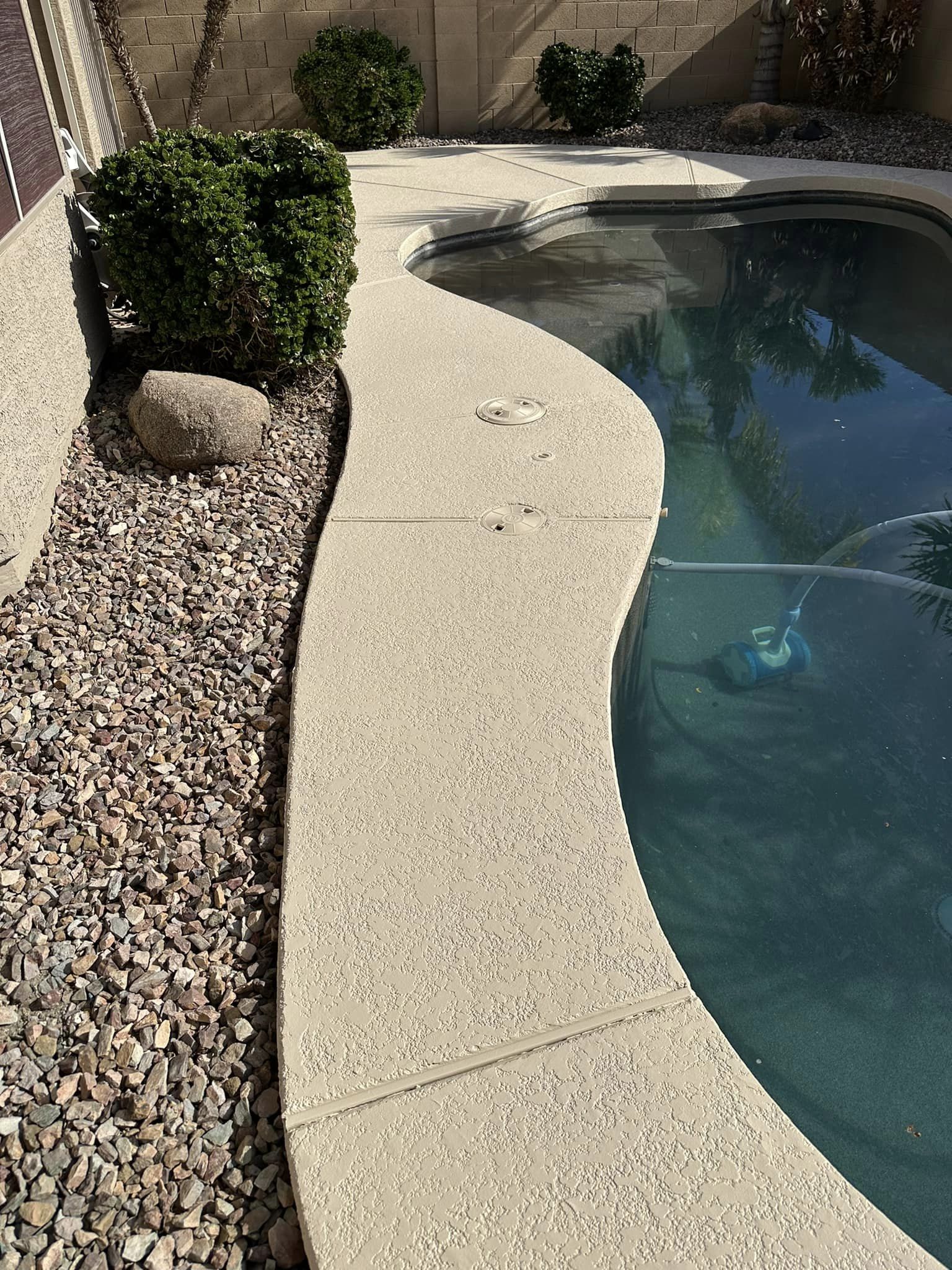 Project 3 pool deck after refinishing