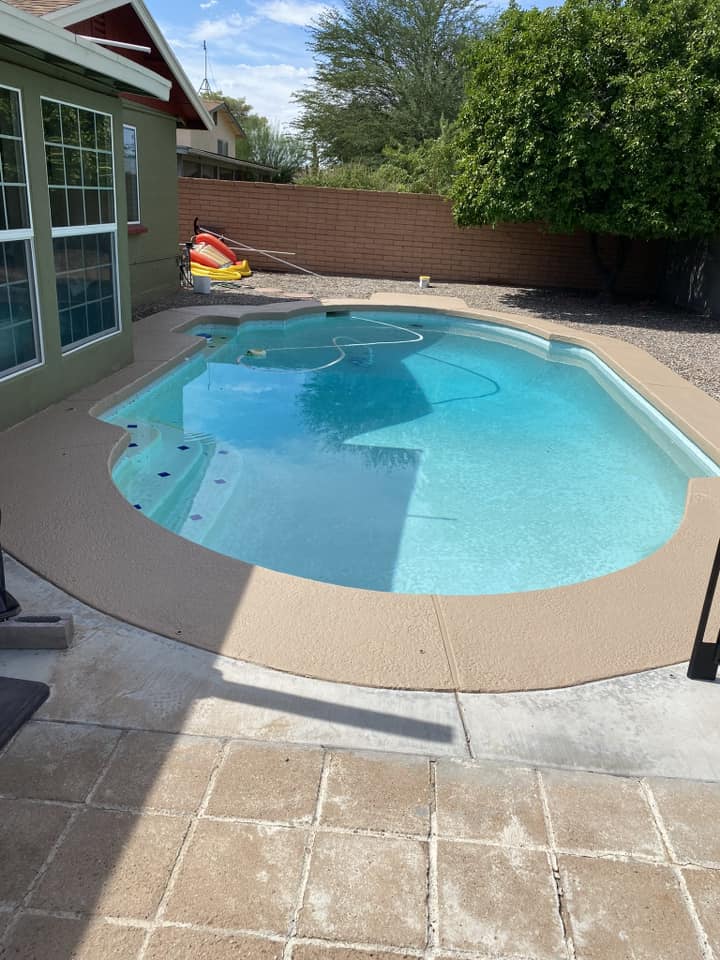 Project 1 pool deck after refinishing